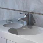 نمای جانبی شیر روشویی KWC اکسمارت